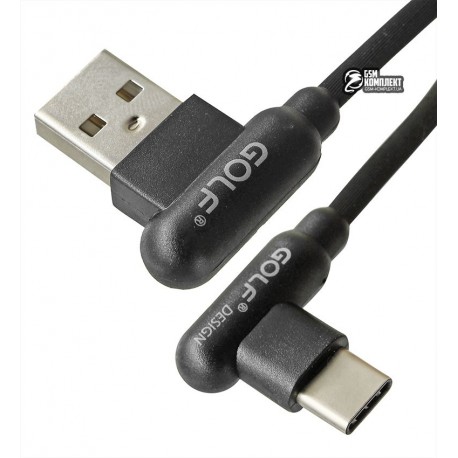 Кабель Type-C - USB, Golf T-design GC-45m, черный