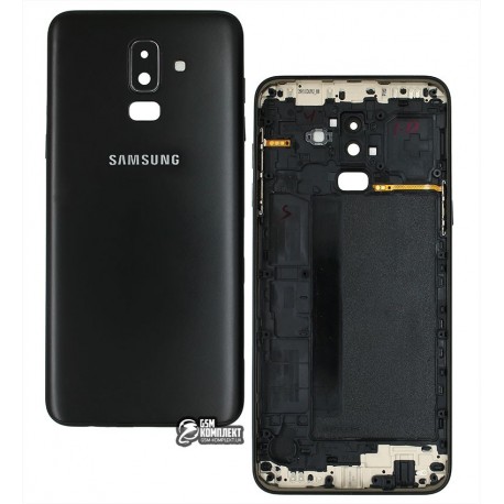 Задняя панель корпуса для Samsung J810 Galaxy J8 (2018), черная
