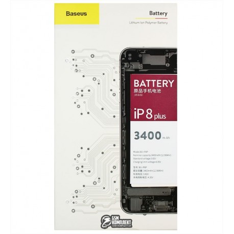 Аккумулятор Baseus для Apple iPhone 8 Plus, Li-ion, 3,82 B, 3400 мАч, усиленный