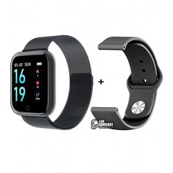 Фитнес браслет Apple band T80, с двумя ремешками, черный Фитнес браслет Apple band T80, с двумя ремешками, черный