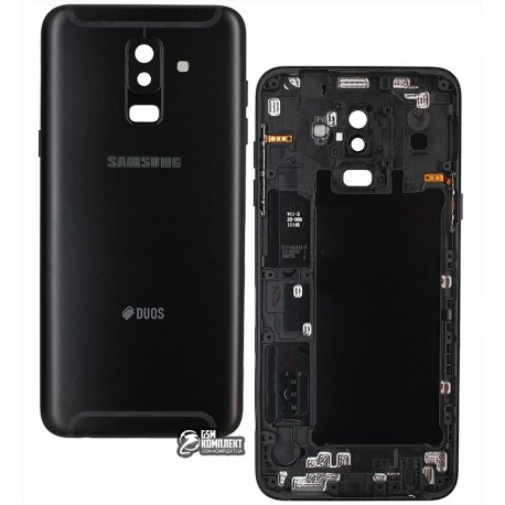 Задняя панель корпуса для Samsung A605F Dual Galaxy A6+ (2018), черная