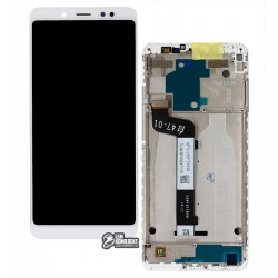 Дисплей Xiaomi Redmi Note 5, белый, с тачскрином, с рамкой, оригинал, service pack box