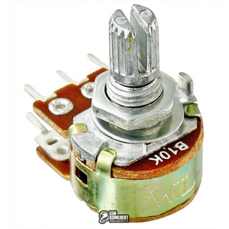 Резистор переменный 10 kOhm, 6 pin, WH148-1B-2B