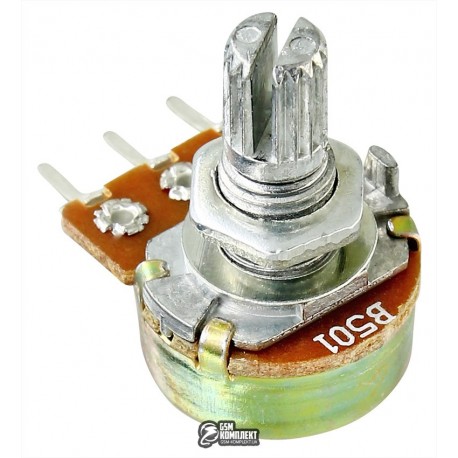 Резистор переменный 500 Ohm, 15мм, WH148 1A-1-18T-B501-L15