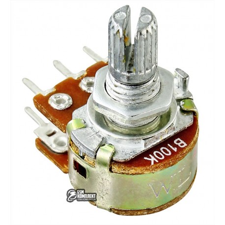 Резистор переменный 100 kOhm, 6 pin, WH148-1B-2B