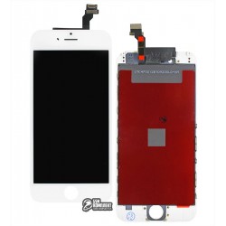 Дисплей для iPhone 6, белый, с сенсорным экраном (дисплейный модуль), с рамкой, AAA, Tianma+ Дисплей для iPhone 6, белый, с сенсорным экраном (дисплейный модуль), с рамкой, AAA, Tianma+