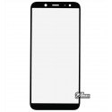 Скло дисплея Samsung A600F Dual Galaxy A6 (2018), чорний колір
