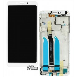 Дисплей Xiaomi Redmi 6, Redmi 6A, белый, с тачскрином, с рамкой, оригинал, service pack box