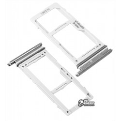 Держатель SIM-карты для Samsung G975 Galaxy S10 Plus, белый, c держателем MMC, dual SIM