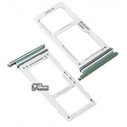 Держатель SIM-карты для Samsung G975 Galaxy S10 Plus, зеленый, c держателем MMC, dual SIM