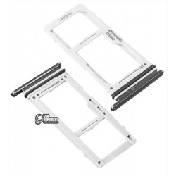 Держатель SIM-карты для Samsung G975 Galaxy S10 Plus, черный, c держателем MMC, dual SIM