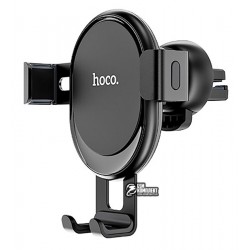 Автодержатель Hoco CA56 Metal armour Air outlet gravity, в решетку, черный