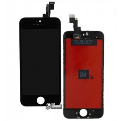 Дисплей для iPhone 5S, iPhone SE, черный, с сенсорным экраном (дисплейный модуль), с рамкой, AAA, Tianma+ Дисплей для iPhone 5S, iPhone SE, черный, с сенсорным экраном (дисплейный модуль), с рамкой, AAA, Tianma+
