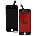 Дисплей для iPhone 5S, iPhone SE, чорний, з сенсорним екраном (дисплейний модуль), з рамкою, AAA, Tianma +
