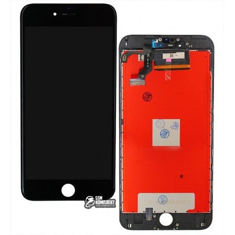 Дисплей для iPhone 6S Plus, черный, с сенсорным экраном (дисплейный модуль), с рамкой, AAA, Tianma+