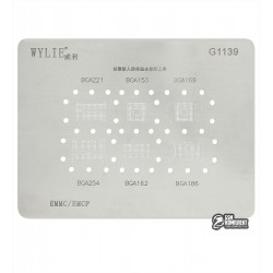 BGA-трафарет G1139, BGA221, BGA153, BGA169, BGA254, BGA162, BGA186, 6 in 1