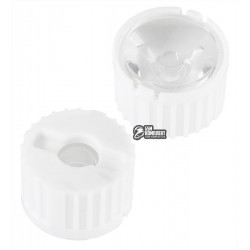 Линза коллиматорная 60° для светодиодов 1W, 3W, 5W, белый держатель