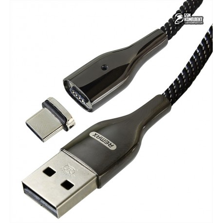 Кабель Type-C -USB, Remax Magnets Series RC-158, 3.0A, 1м, магнитный