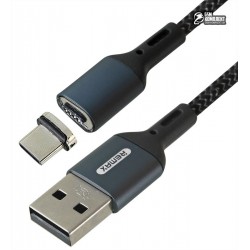 Кабель Type-C -USB, Remax Cigan Powerful Magnet Connection RC-156, 3.0А, 1метр, магнитный