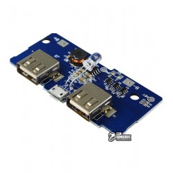 Модуль PowerBANK с LED индикатором и двумя USB выходами 5V 2.1A / 5V 1A