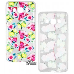 Чехол для Samsung J510 Galaxy J5 (2016), силиконовый, прозрачный, фрукты