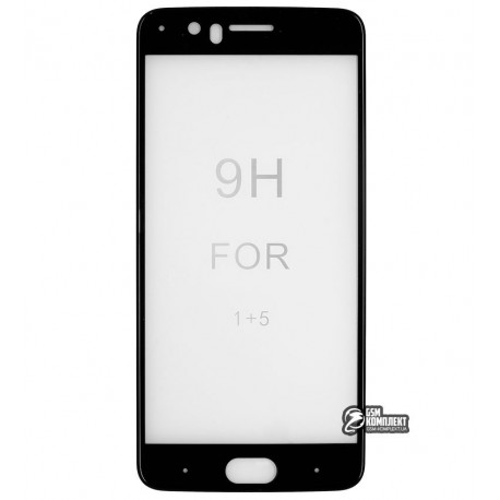 Закаленное защитное стекло для OnePlus 5, 0,26 mm 9H, 3D, черное