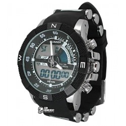 Мужские цифровые кварцевые часы Quamer 1104, ремешок каучук