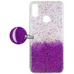 Чехол для Xiaomi Redmi Note 7, Fashion popsoket, силиконовый, фиолетовый