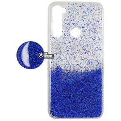 Чехол для Xiaomi Redmi Note 8, Fashion popsoket, силиконовый, голубой