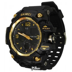 Мужские цифровые кварцевые часы Skmei 1155, черные