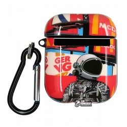 Чехол для Apple AirPods, Stickers Print Case, силикон, (monster)