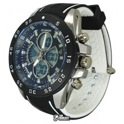 Мужские цифровые кварцевые часы Quamer 1103, ремешок каучук