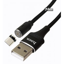 Кабель Type-C - USB, Hoco U76, магнитный, 1.2 метра, 3А, черный