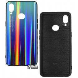 Чехол для Samsung A107F Galaxy A10s (2019), Rainbow, стекло-силикон, blue Чехол для Samsung A107F Galaxy A10s (2019), Rainbow, стекло-силикон, blue