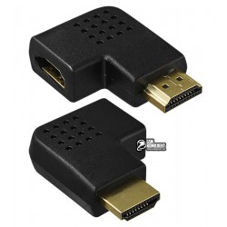 Перехідник кутовий горизонтальний, штекер HDMI - роз'єм HDMI, лівий Перехідник кутовий горизонтальний, штекер HDMI - роз'єм HDMI, лівий