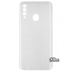 Чехол Samsung A207 Galaxy A20s (2019), силикон 0.5mm с заглушками+защита камеры, прозрачный Чехол Samsung A207 Galaxy A20s (2019), силикон 0.5mm с заглушками+защита камеры, прозрачный