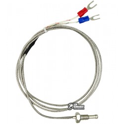 Термопара K-типа 1 метр в экранированном проводе крепление - болт М6