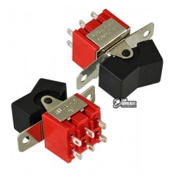 Тумблер с клавишей RLS-202-A1 (ON-ON), 6pin, 3A 250VAC