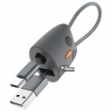 Кабель Type-C - USB, Hoco KX2 Kikibelief, 2,4 Ампер, 0,24 м, короткий