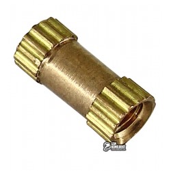 Гофрированная запрессовочная втулка латунная с резьбой M2,5 висота 8мм, 10шт