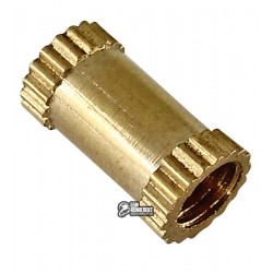 Гофрированная запрессовочная втулка латунная с резьбой M3 висота 8мм, 10шт