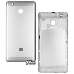 Задняя крышка батареи Xiaomi Redmi 3S, серебристая, белая, с боковыми кнопками