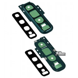 Стекло камеры Samsung G973 Galaxy S10, зеленое, с рамкой, prism green Стекло камеры Samsung G973 Galaxy S10, зеленое, с рамкой, prism green