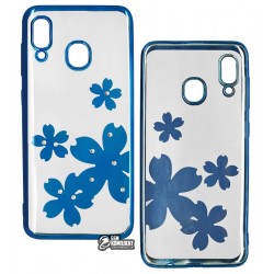 Чехол для Samsung A205 / A305 Galaxy A20 (2019) / A30 (2019), Toto Electroplate, силикон, прозрачный, Flowers