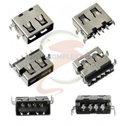 Гнездо USB-A 180°, монтажное