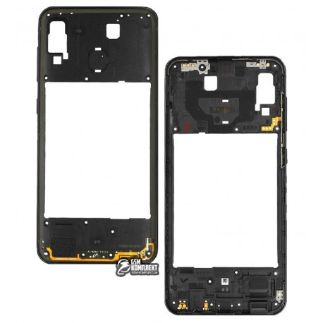Средняя часть корпуса Samsung A305F/DS Galaxy A30, черная