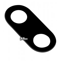 Стекло камеры для Samsung M105 Galaxy M10, M205 Galaxy M20, размер 17,8x7,9 мм, черное