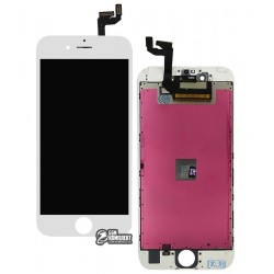Дисплей для iPhone 6S Plus, белый, с сенсорным экраном (дисплейный модуль), с рамкой, AAA, Tianma+
