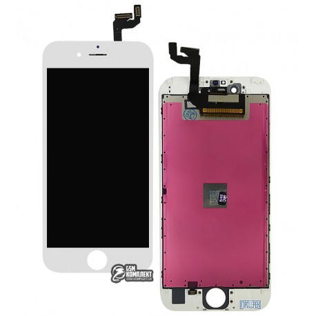 Дисплей для iPhone 6S Plus, белый, с сенсорным экраном (дисплейный модуль), с рамкой, AAA, Tianma+