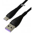 Кабель Type-C - USB, Joyroom S-M393 Simple Series X Light Fast-Charge, 1 метр, до 5А, черный